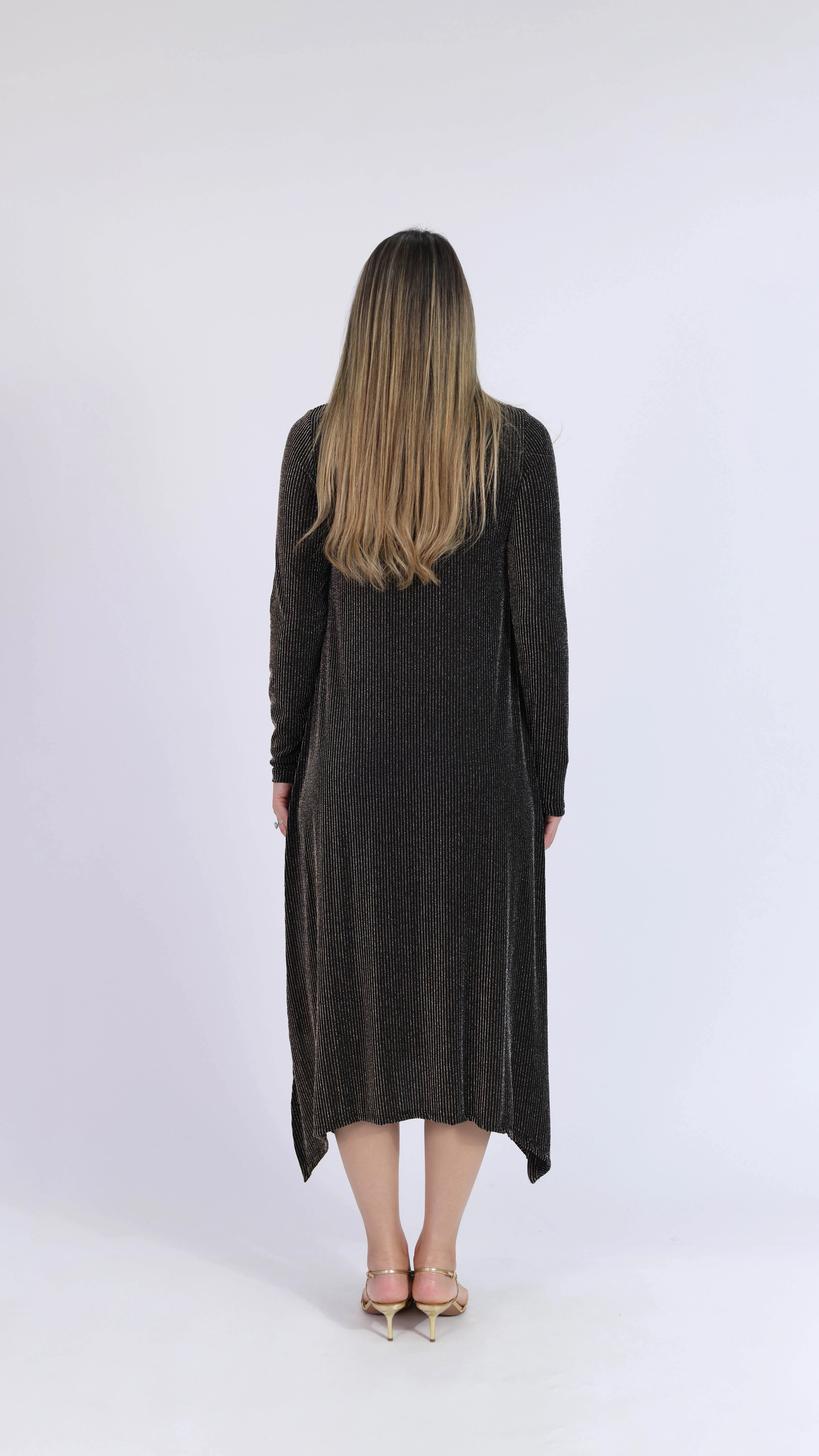 Asymmetric Dress / Gold Lurex - Image 4
