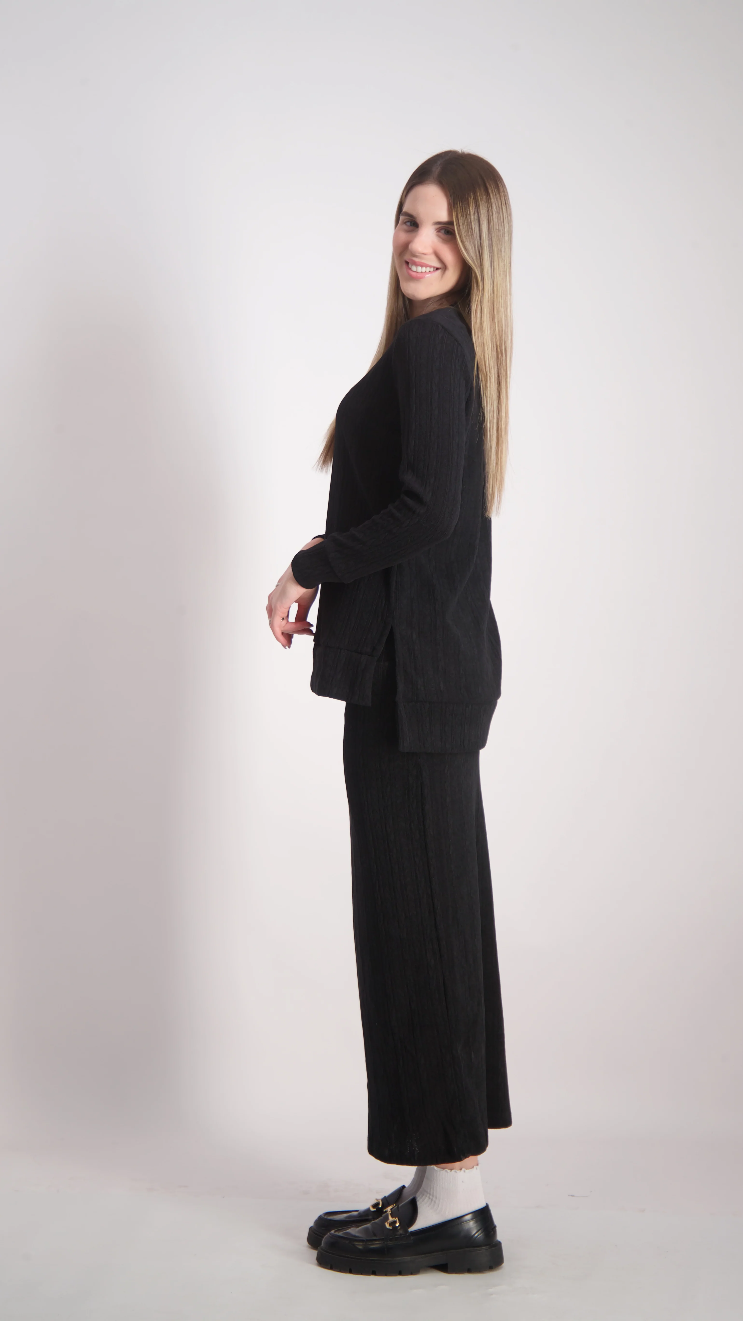 Braided knit Shirt / Black - Image 2