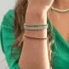 Tennis Bracelet Gold With Colored Zircons / White - Image 2