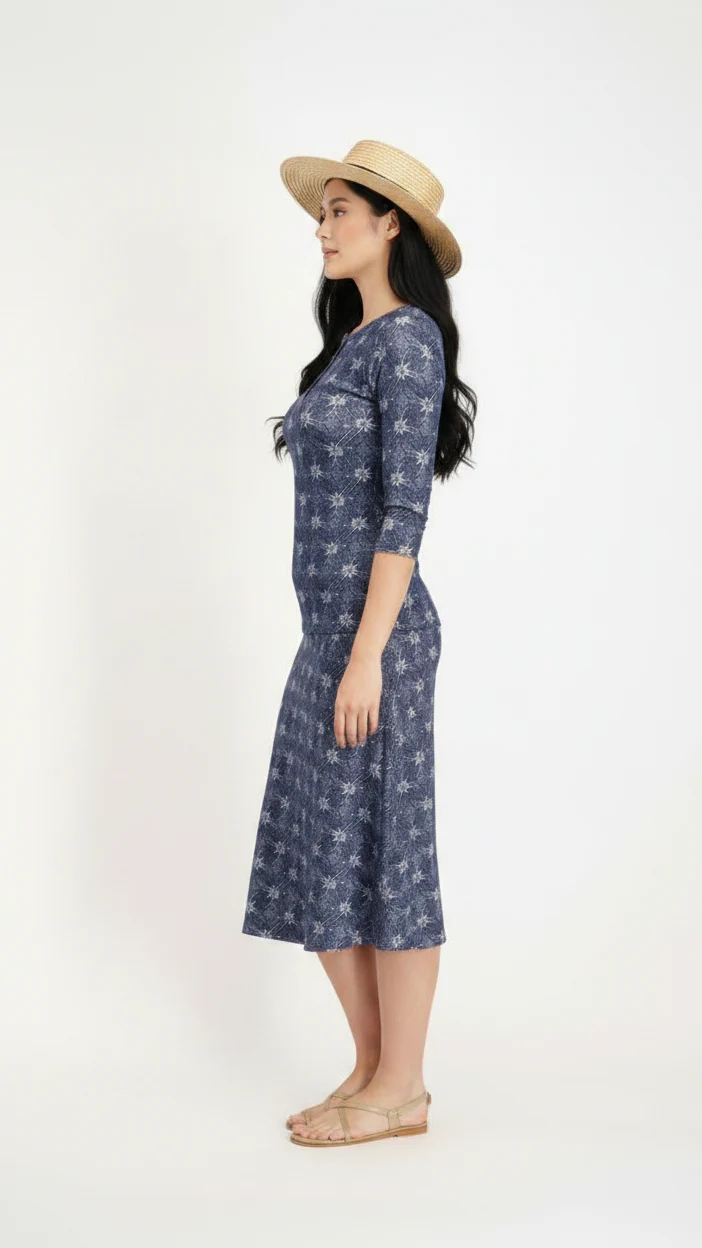 Swimwear Set / Jeans Flowers - Image 2